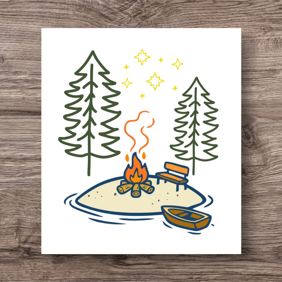 Rustic Camping Card | Digital Download