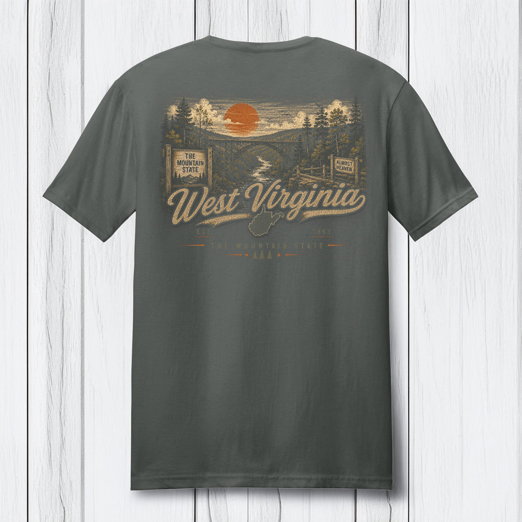 West Virginia Mountain State New River Gorge T-Shirt