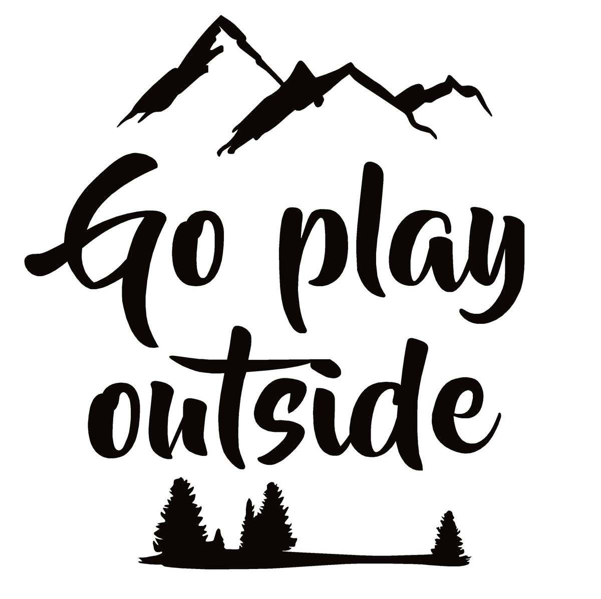 Go Play Outside Decal – Outdoor Adventure Vinyl Sticker 7311