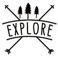 Explore Window Decal – Outdoor Adventure Vinyl Sticker 7328