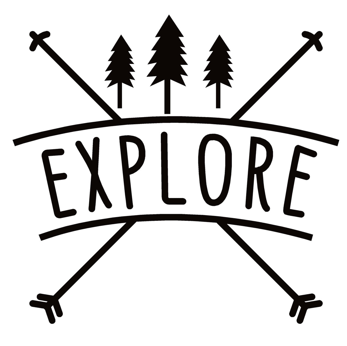 Explore Window Decal – Outdoor Adventure Vinyl Sticker 7328