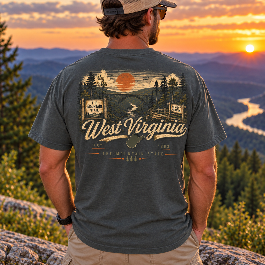West Virginia Mountain State New River Gorge T-Shirt