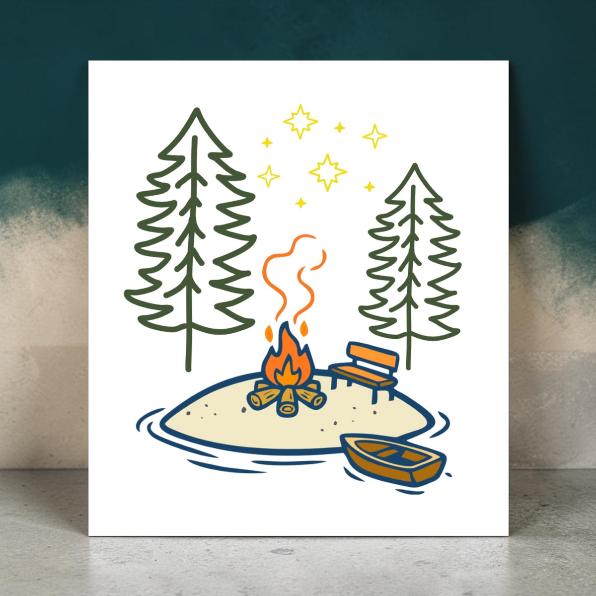 Rustic Camping Card | Digital Download