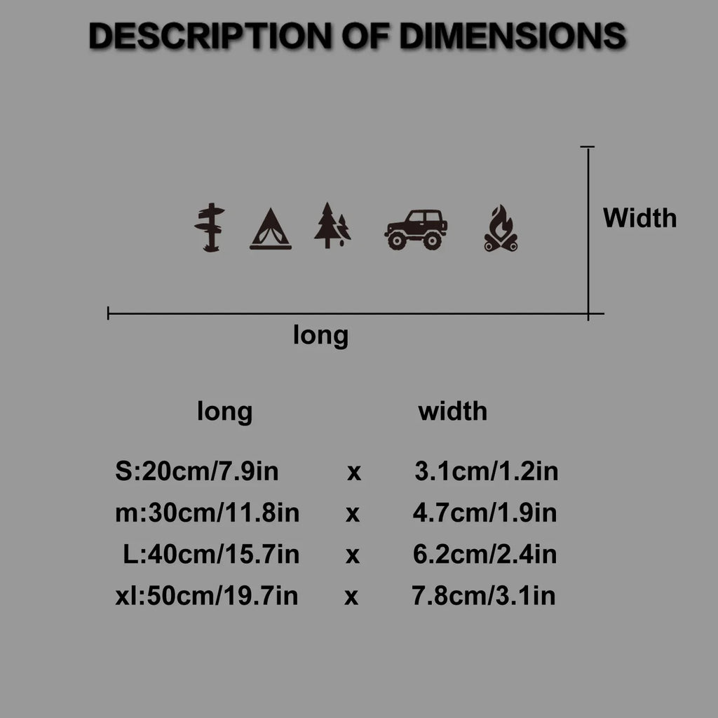 Camping Icons Outdoor Campfire Hiking Die Cut Vinyl Decal Sticker for