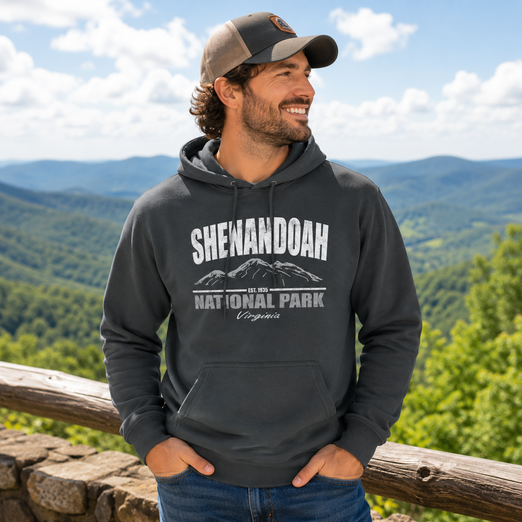 Shenandoah National Park Virginia Hoodie – Vintage Mountain Graphic Pullover Sweatshirt