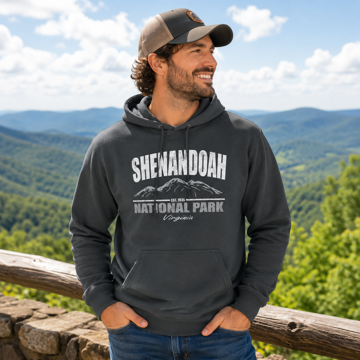 Shenandoah National Park Virginia Hoodie – Vintage Mountain Graphic Pullover Sweatshirt