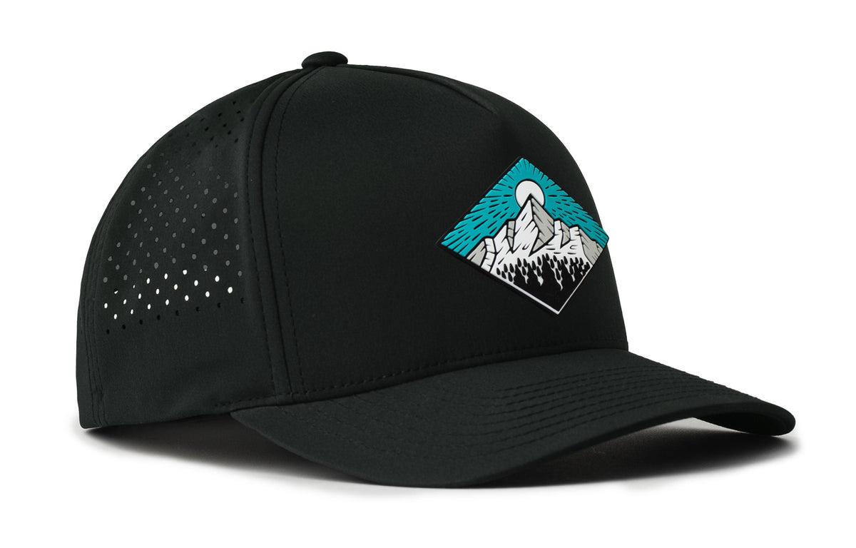 Diamond Mountain and Trees Performance 5-Panel Hat  |  Outdoors Flexfit Snapback