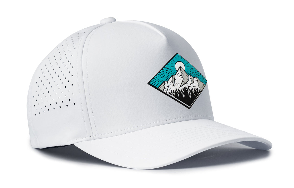 Diamond Mountain and Trees Performance 5-Panel Hat  |  Outdoors Flexfit Snapback