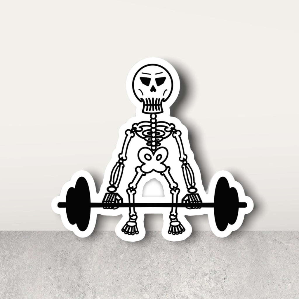 Deadlift Skeleton Sticker