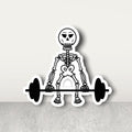 Deadlift Skeleton Sticker