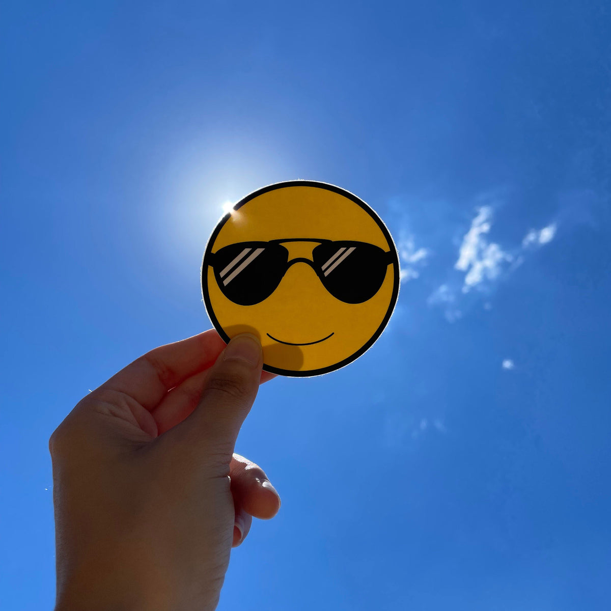 Yellow Sunglasses Smiley Sticker
