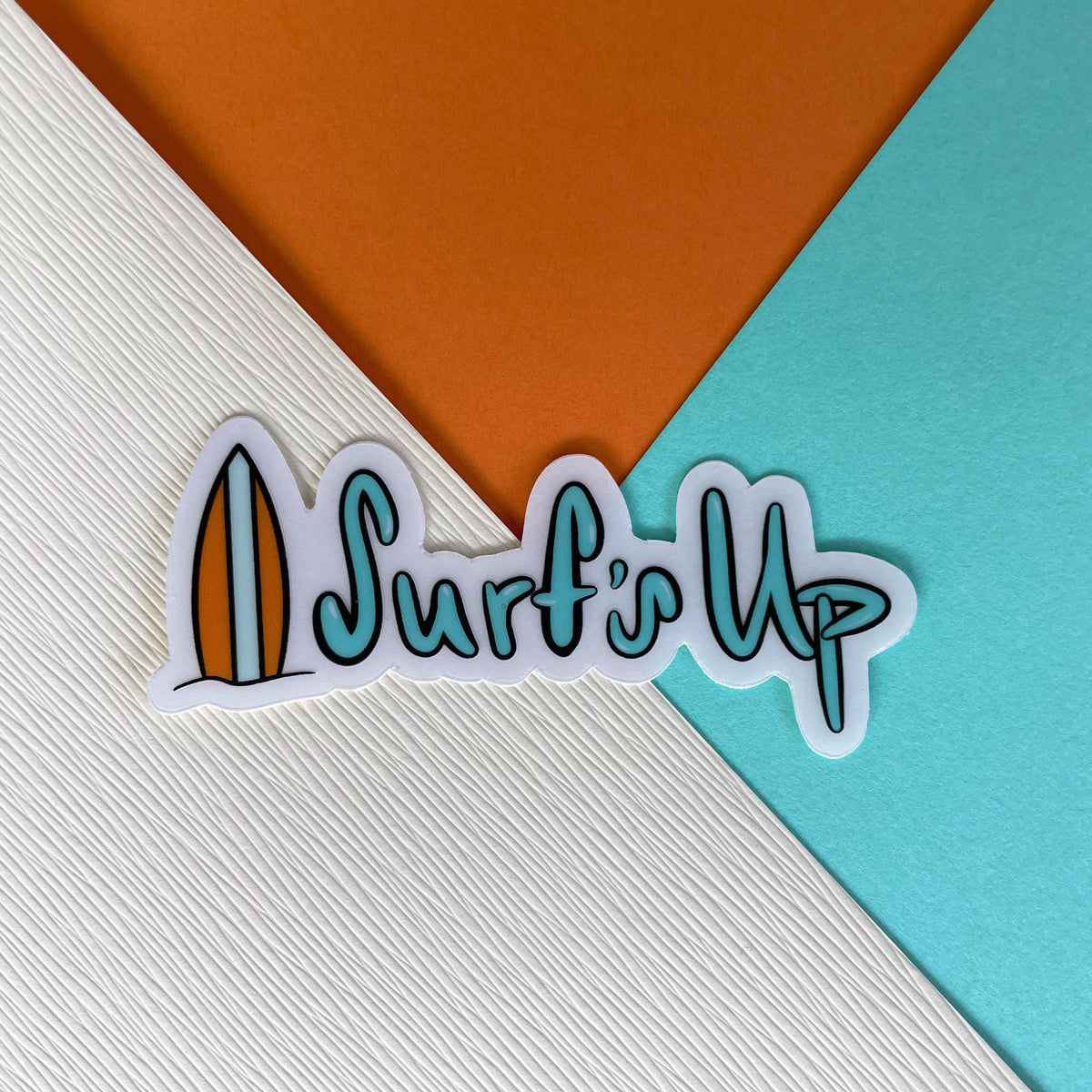 Surfs Up Surfboard Sticker