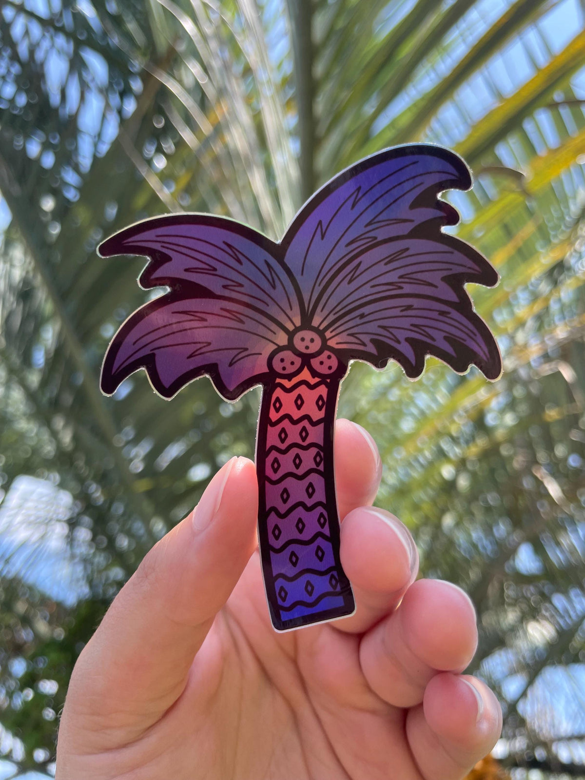 Palm Tree Sticker | Holographic