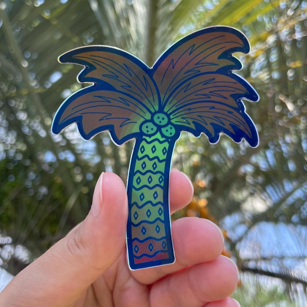 Palm Tree Sticker | Holographic