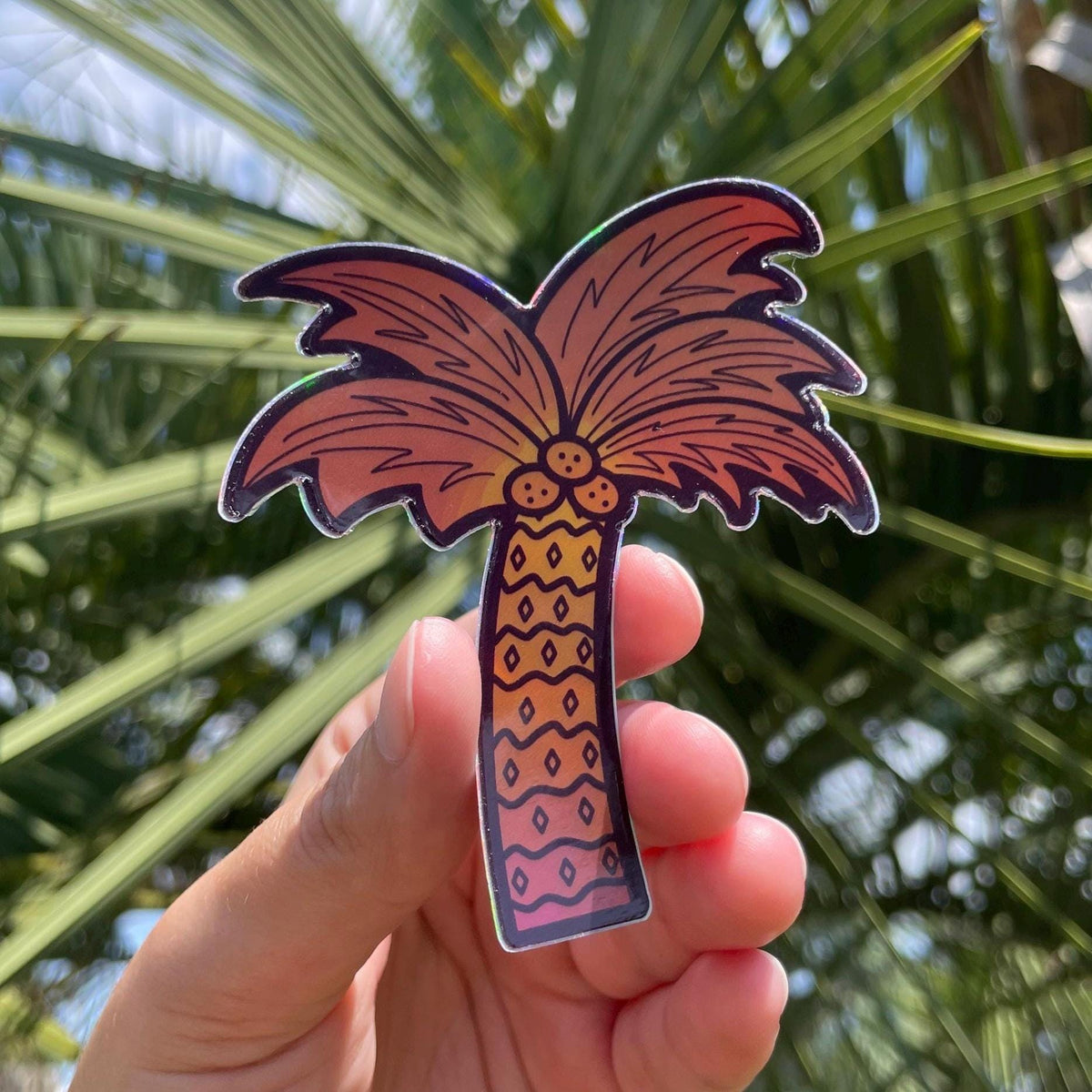 Palm Tree Sticker | Holographic