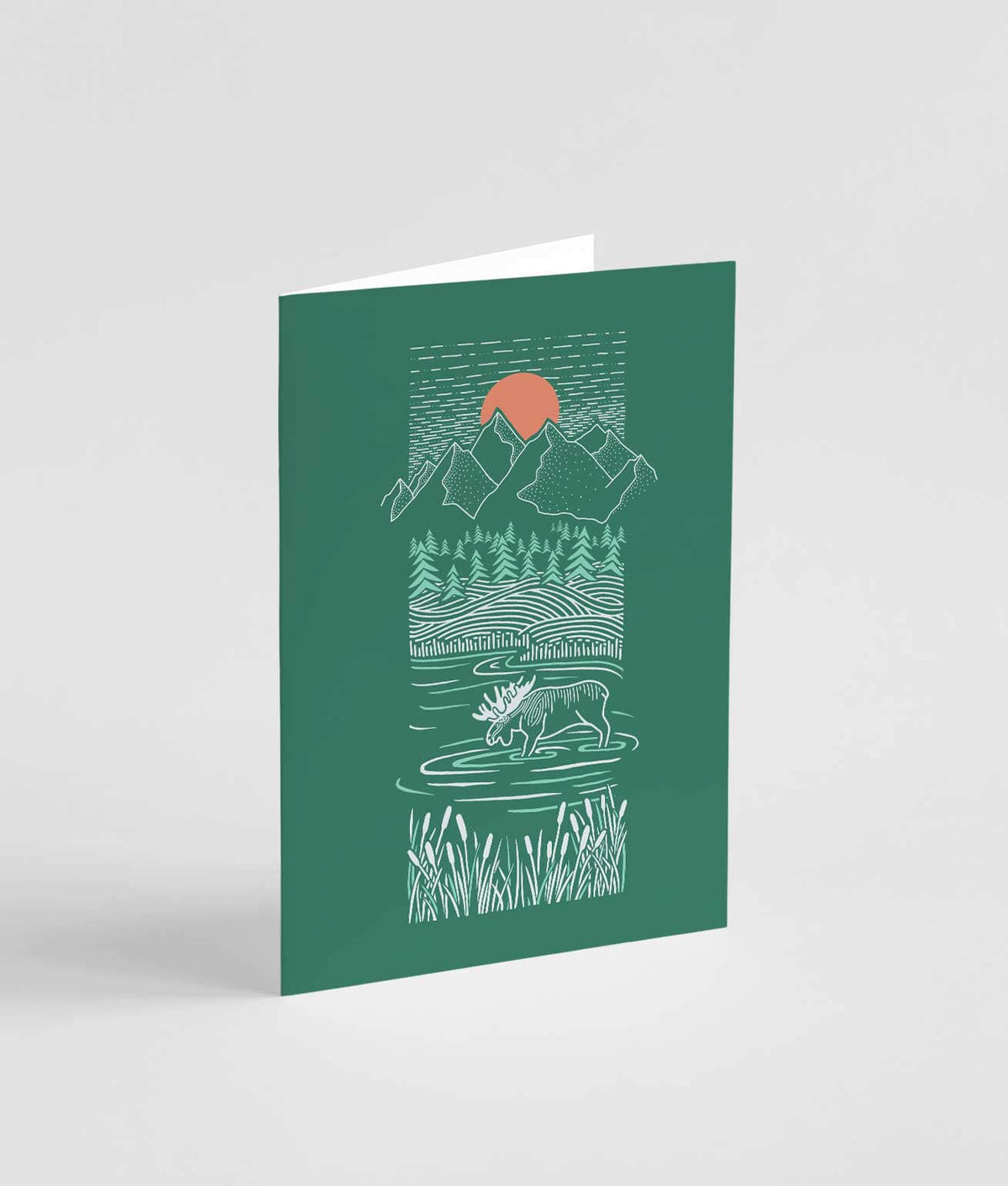 Piney Moose Greeting Card