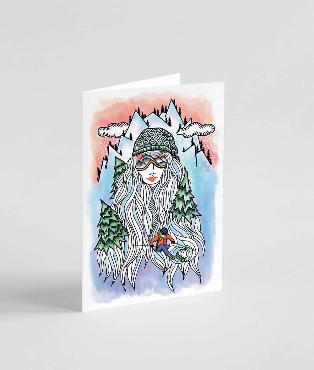 Ski Girl Greeting Card